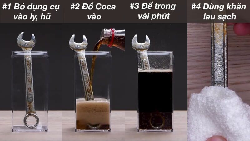 Cách Tẩy Rỉ Sét Trên Sắt Bằng Coca Cola