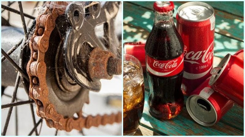 Cách tẩy rỉ sét trên xe máy bằng coca
